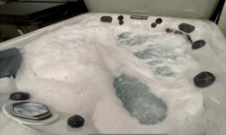 foamy hot tub water