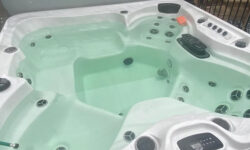 green hot tub water