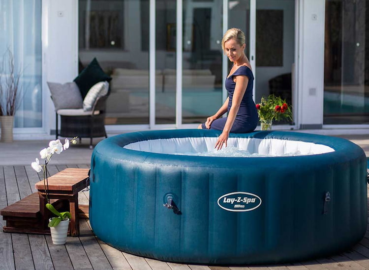 importance of positioning when putting an inflatable hot tub on your deck