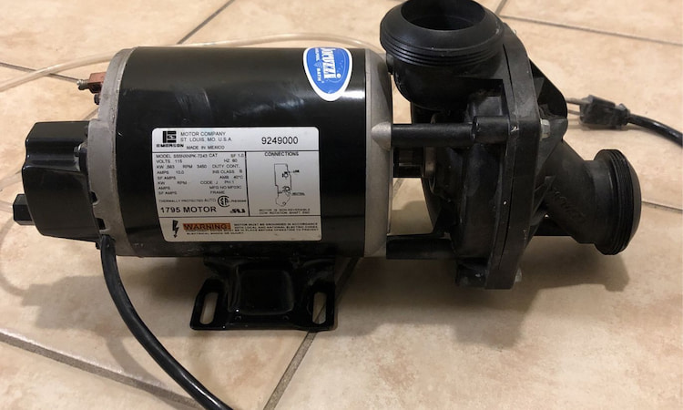 priming hot tub pump