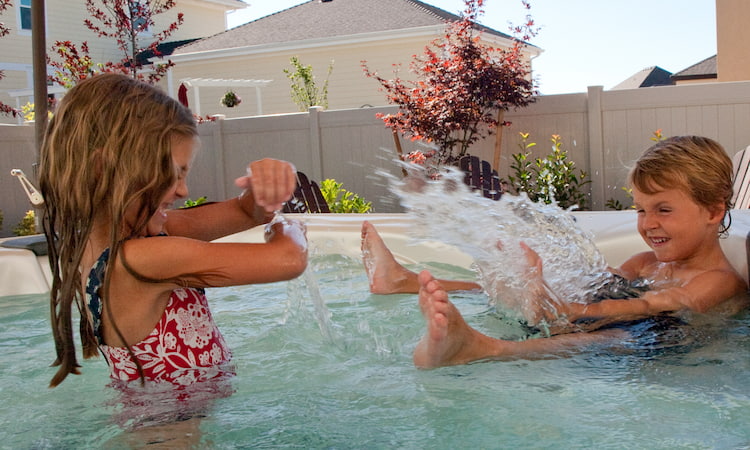 using hot tub in summer