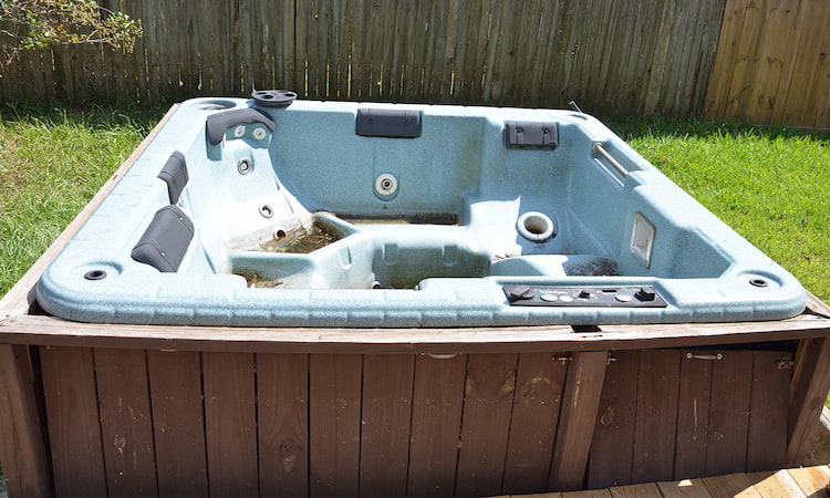 what if you leave hot tub empty for too long